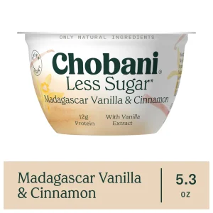 Chobani Vanilla& Cinnamon Less Sugar Yogurt