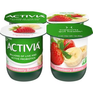 Dannon Activia Strawberry Banana 4pk Yogurt