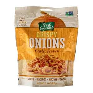 Fresh Gourmet Crispy Onions Garlic Pepper