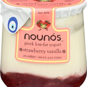Nounos Greek Strained Strawberry Van Yogurt