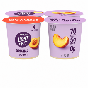Dannon L&F Peach 4pk Yogurt