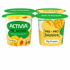 Activia Proactive Peach Mango 4pk