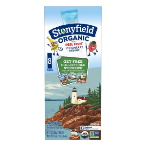Stonyfield Orga Squeezers Straw Ban Whole  8pk