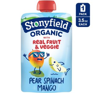 Stonyfield Organic Pear Spinach Mango Pouch