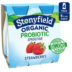 Stonyfield Strawberry Smoothie Yogurt 4pack
