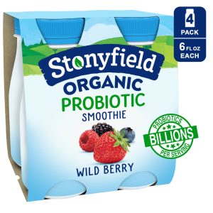 Stonyfield Wild Berry Smoothie Yogurt 4pk