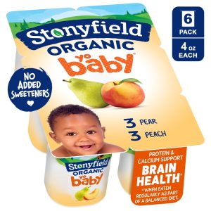 Stonyfield YoBaby Peach Pear Org Yogurt 6pk