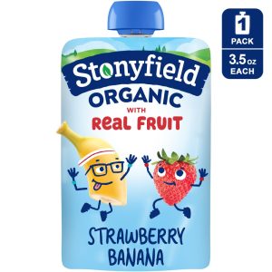 Stonyfield Yokids Strawb Banana Pouch Yogurt